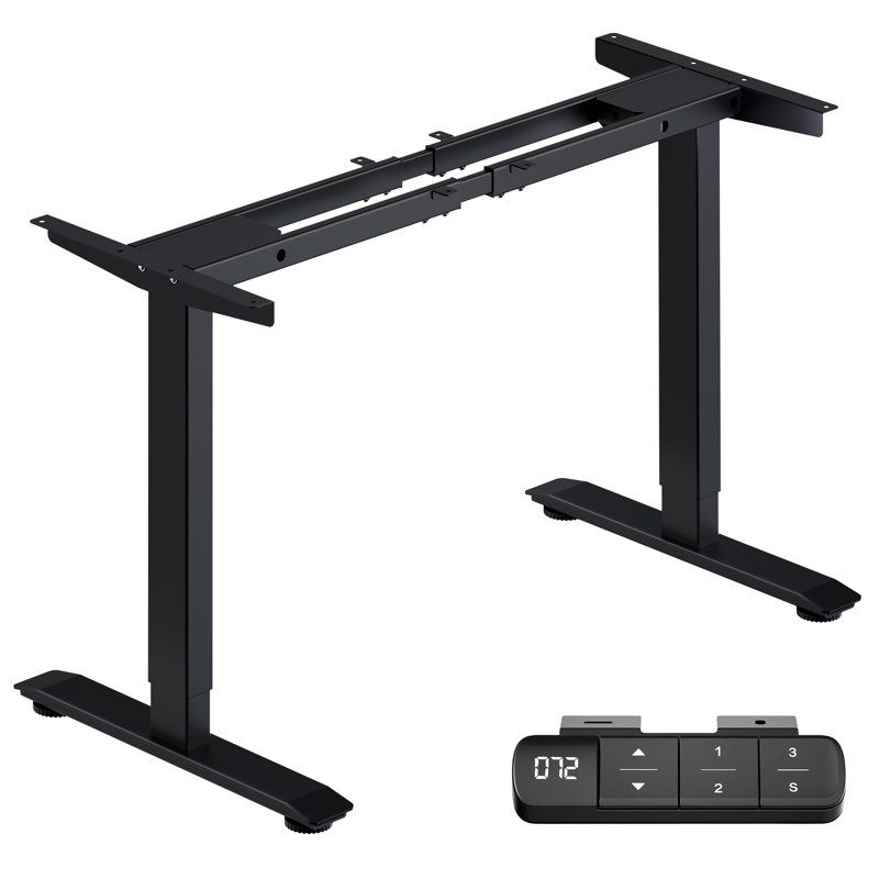 Dual Motor Electric Standing Desk Frame With Memory Controller, Computer Memory Desk Adjustable Table Legs Up To 47.3" For Home Office, Rapid Mount