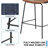 Bellino Upholstered Counter Stool with Metal Frame-210964606