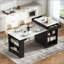 Îlot de cuisine 59,5 po avec table de salle à manger extensible, rangement et prise de courant-1055360207