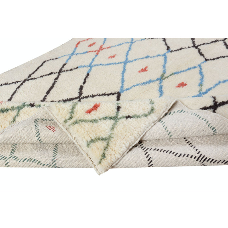 Tapis marocain sur mesure 100% laine douce et moelleuse, tapis Shaggy noué à la main sur mesure