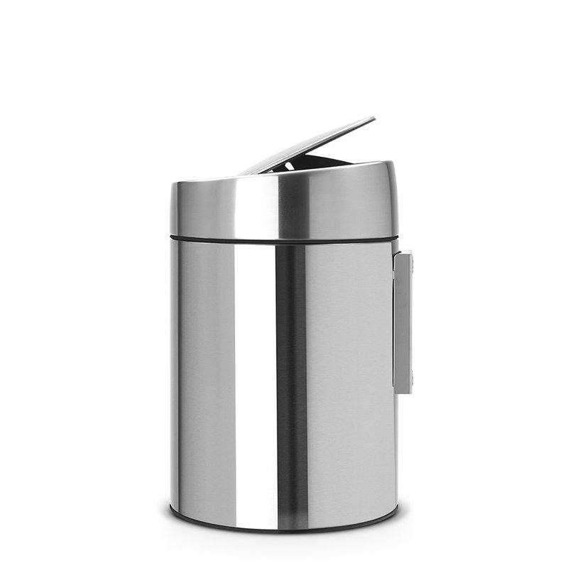 Slide 5 Litre Swing Top Trash Can, Grey