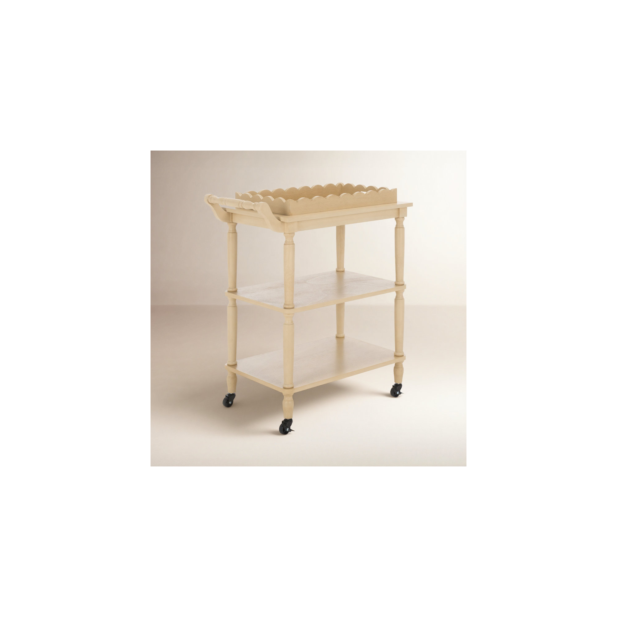Edan 3 Tier Dining Cart, Natural