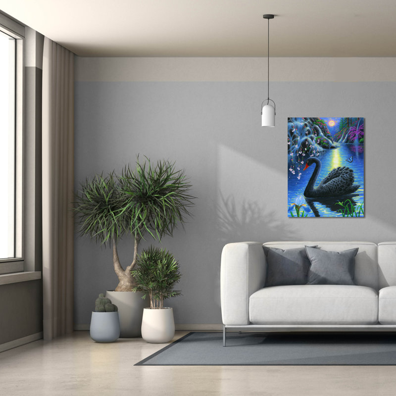 «Spring Moonlight» par Bridget Voth, H 34 po x l 26 po x P 1,5 po
