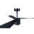 Peregrine 56" Indoor/Outdoor Ceiling Fan with LED Light and Remote, Modern 3 Blade DC Ceiling Fan, Damp Rated, Black with Black Blades-1219405976