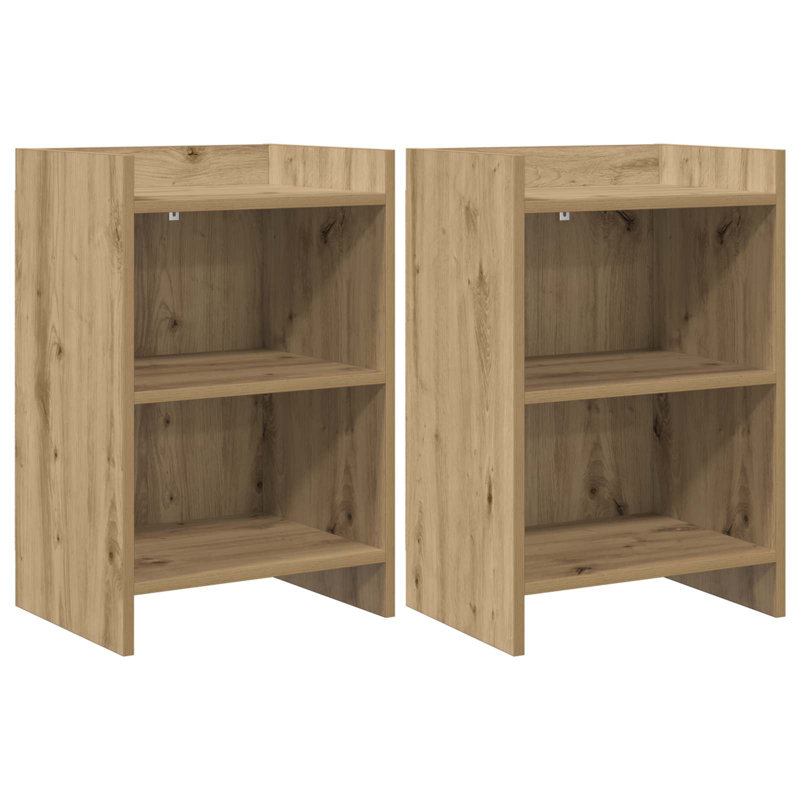 40cm W Composite Bedside Table, Artisan Oak