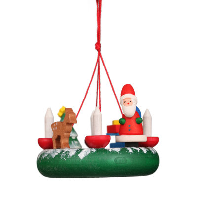 2'' Wood Hanging Figurine Ornament