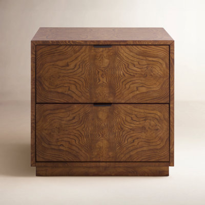 Frankie Burl 2 Drawer Nightstand by Birch Lane