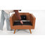 Fauteuil d'appoint rembourré de 39,3 po de largeur avec pieds en bois massif Havens-214573291