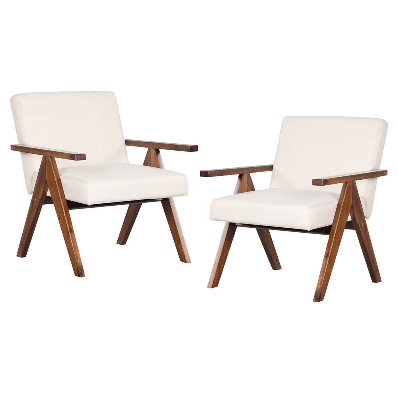 Fauteuil de 27 po de large Kiraz, Lin beige