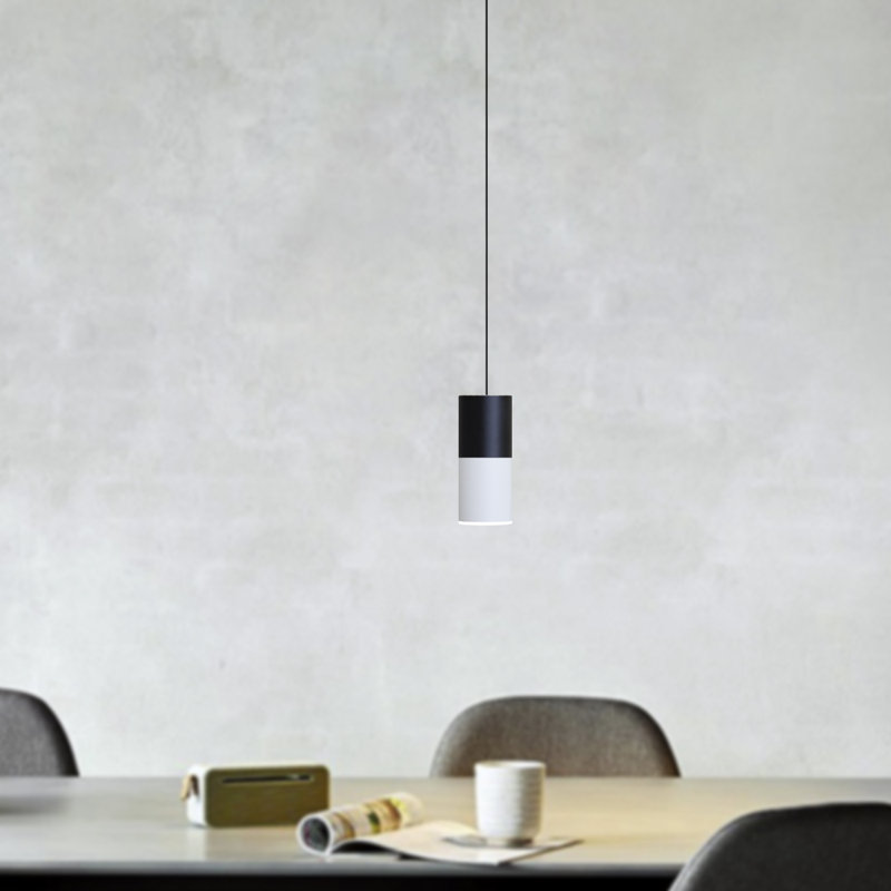 Grecia 1 - Light Single Pendant, Black/White