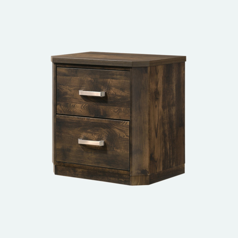 Elettra Rustic Walnut Finish Nightstand