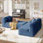 Canapé modulaire modulaire en forme de L 2 pièces pour salon et salon | Polyester | Standard-437356867