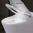Heated Seat Smart Toilet Without Bidet, Upmarket Compact Dual Flush Toilet 1/1.28 GPF, Tank Less Toilet With Adjustable Temp Heated Seat, Foot Sensor Flush, White Night Light, Knob Control, Auto Flush