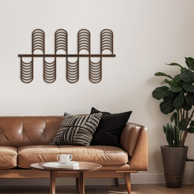 Décoration murale en métal, Bronze, H 9 po x l 18 po x P 0,05 po