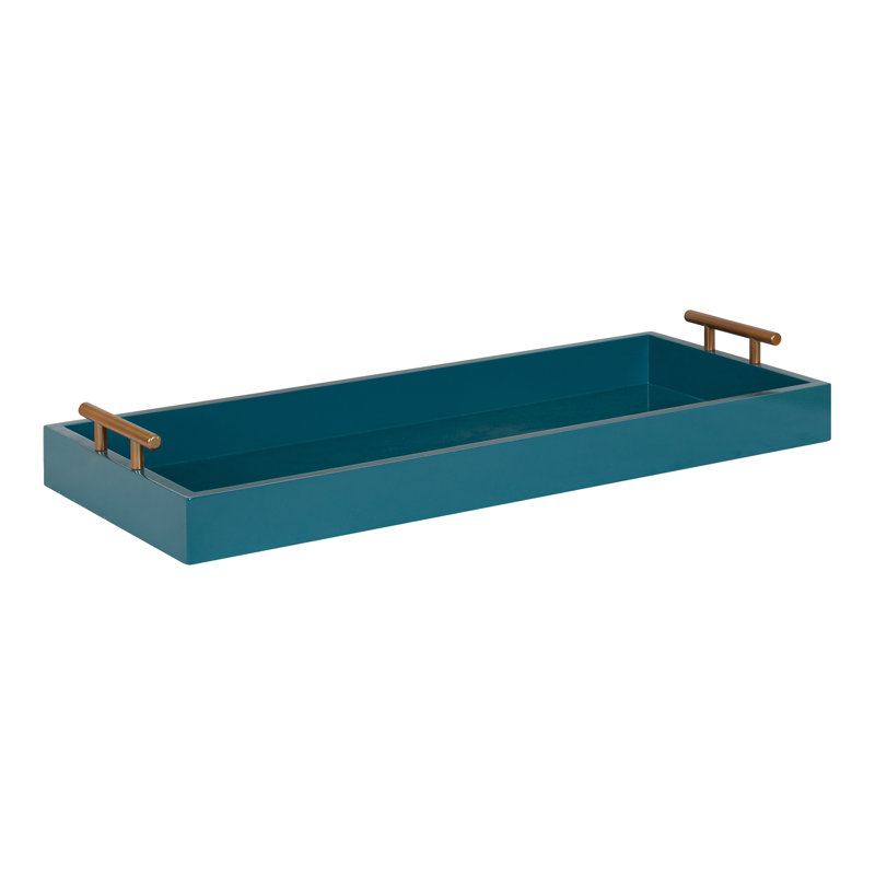 Norvan 24'' W Rectangular Decorative Tray , Blue