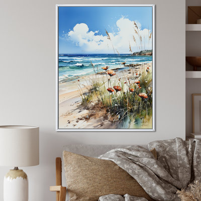«Seasonal Flowers On The Beach II», reproduction sur toile