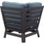 Chaise de patio avec coussins Sunbrella