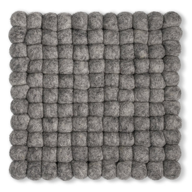  Dessous-de-plat carré en laine 8 po MODWOOL (ensemble de 2, gris clair), Gris