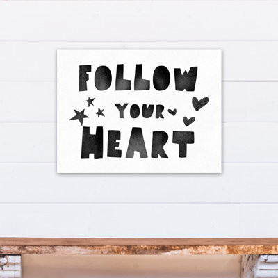 Suivez votre coeur art sur toile Mangual