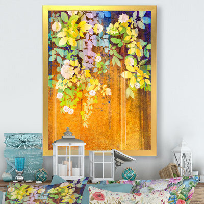 Pétales de printemps grunge - peinture