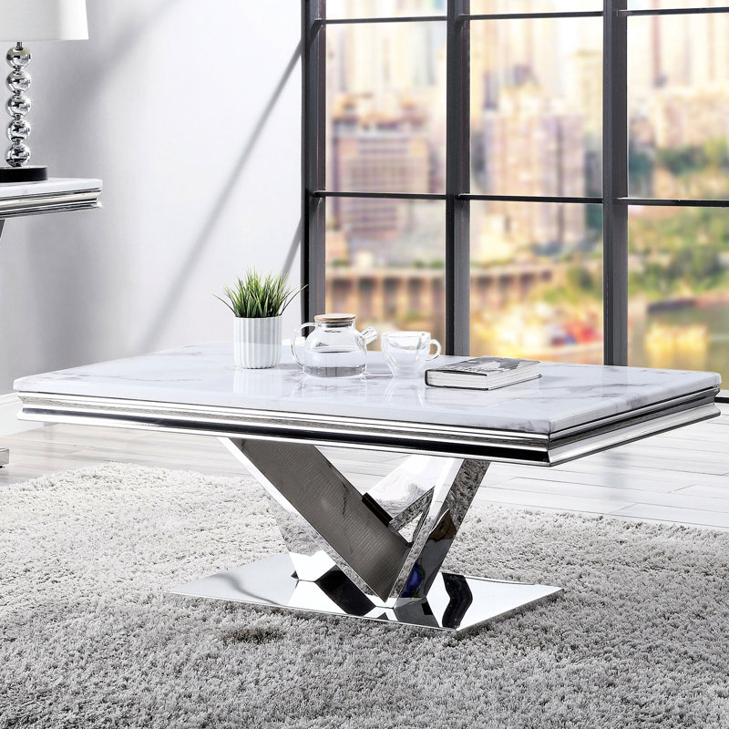 Table basse l 50,6 po Glam, chrome