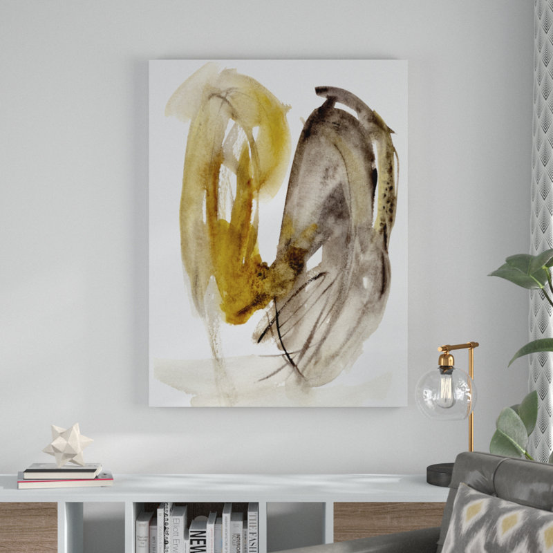 « calendula ii », peinture sur toile tendue, H 32 po x l 24 po x P 2 po