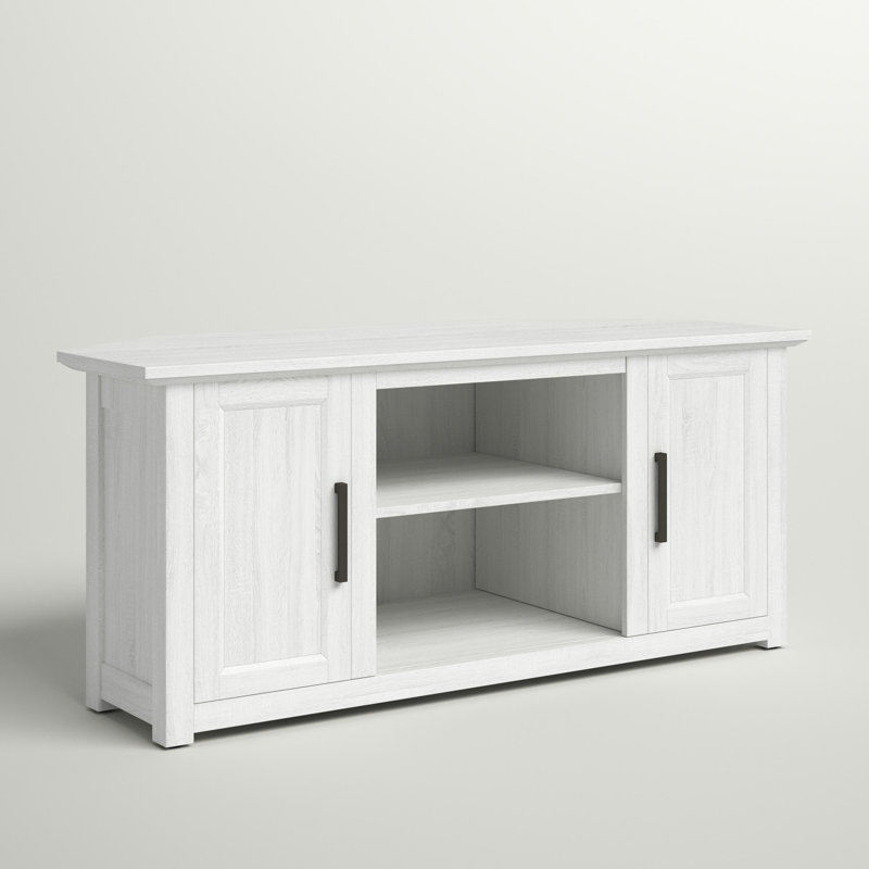 Rozier Unfinished Corner TV Stand for TVs up to 50", White Wash