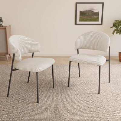 Chaise de salle à manger, chaise moderne en velours côtelé pour la cuisine, le salon ou la salle à manger