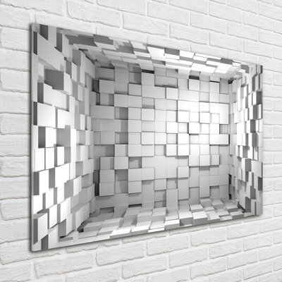 Cubes - No Frame Print on Glass