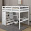 Lit mezzanine double avec bureau, tablettes et tiroirs-1746289351