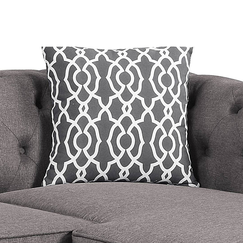Canapé modulaire réversible en tissu Waldina, Brun