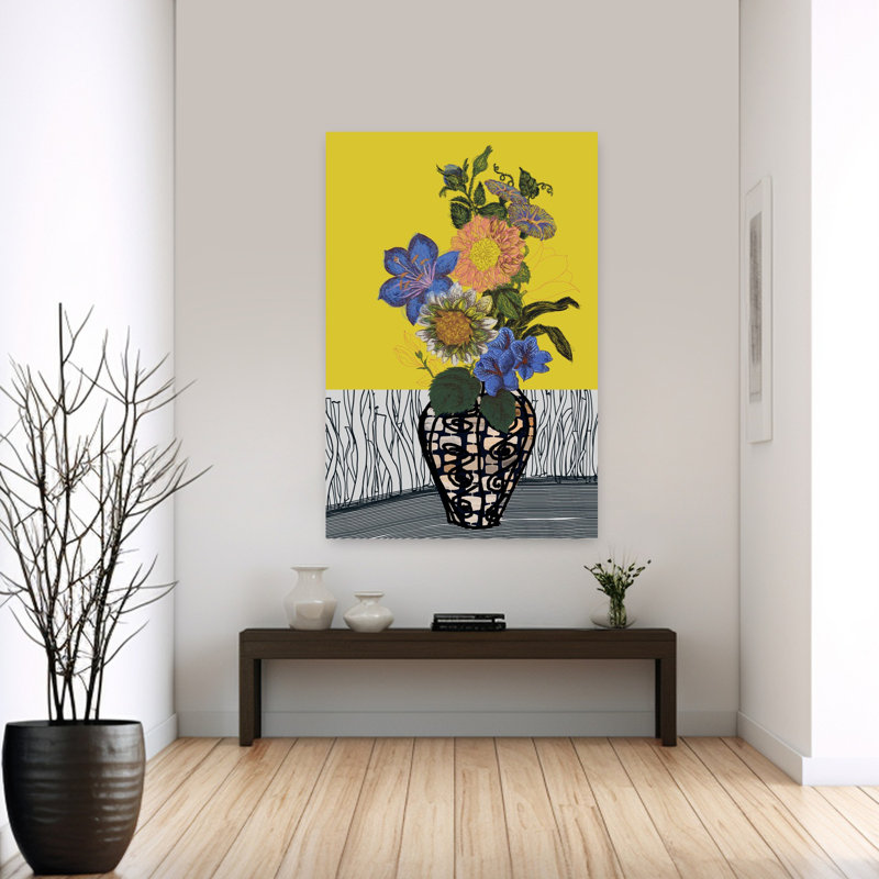 Art mural contemporain abstrait fantaisiste, H 60 po x l 40 po