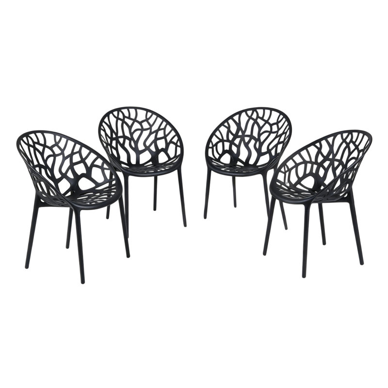 Chaise de salle à manger contemporaine, Noir