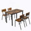 Superbe ensemble de table de salle à manger 5 pièces avec 4 chaises, parfait pour créer un espace repas harmonieux et fonctionnel dans n'importe quelle maison-854062681