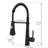 Pull Down Led Kitchen Faucet, Single Handle, Black, 360-Degree Rotation, Expedient And Hassle- Cleaning Commercial Faucet With Pull-Down , Lever, 360 Intuitive Process