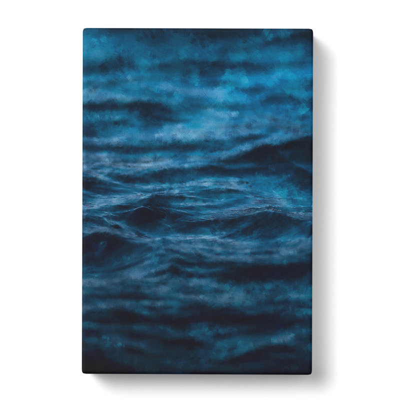 Dark Water in Blue - Wrapped Canvas, 50cm H x 35cm W x 3cm D