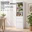 Bookcase with Drawers Narrow Storage Adjustable Shelves White