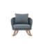 Chaise berçante d'extérieur en osier et rotin-2130638800