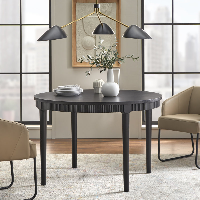 Astoria Round Dining Table, Black, 46"