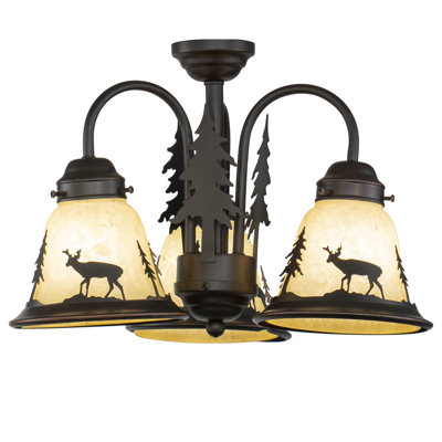 Kynslea 3 - Light Steel Dimmable Wagon Wheel Chandelier