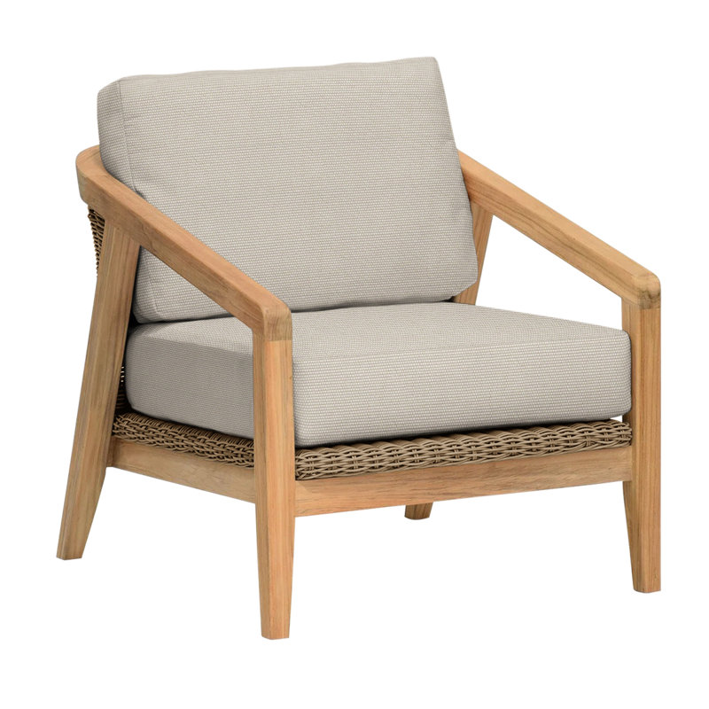 Spencer Outdoor Lounge Chair, Canvas Rain, Spencer Willow
