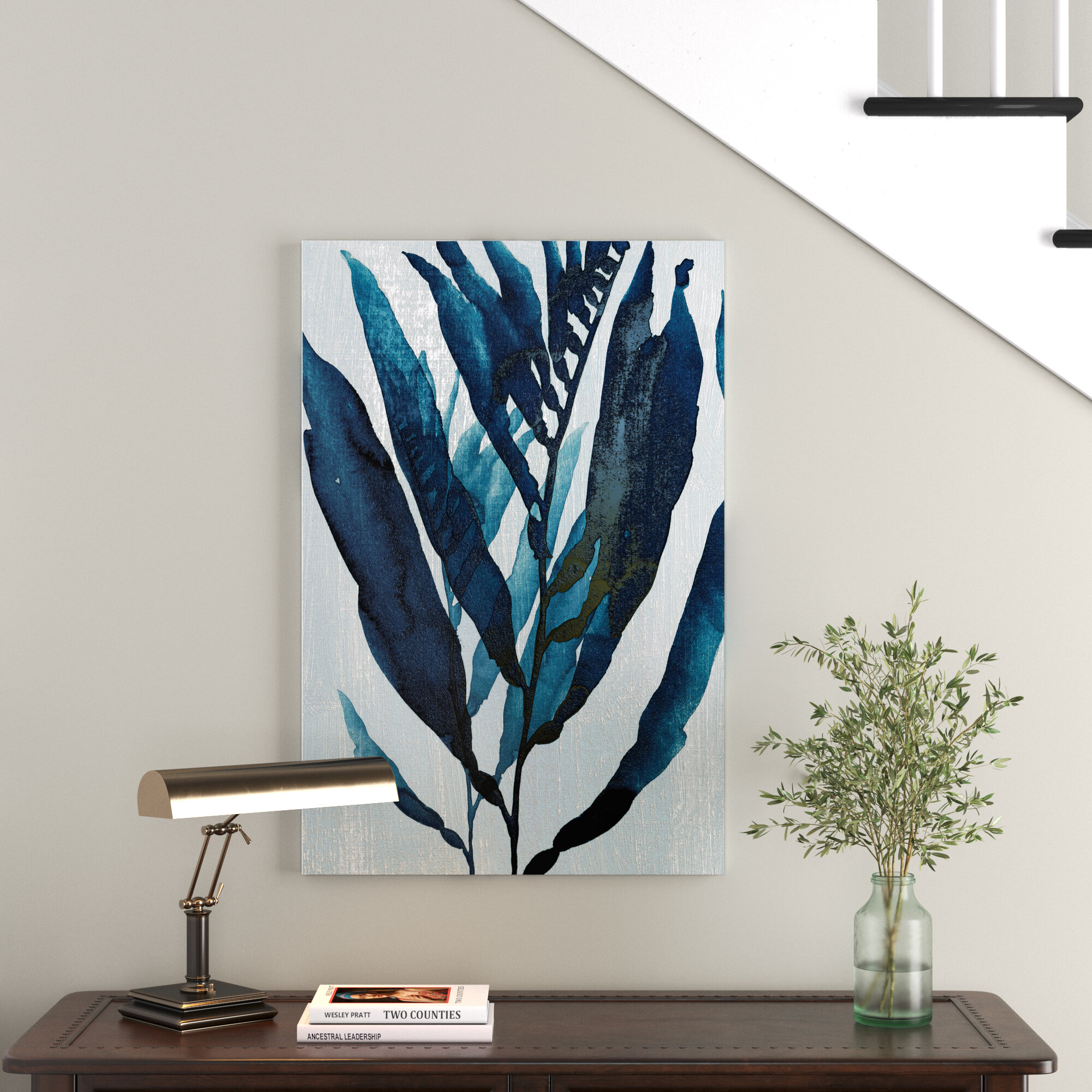 Lark Manor 'Blue Drift I' - Wrapped Canvas Painting Print & Reviews ...