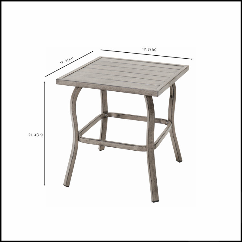 Table d'appoint / table basse en métal peint à la main, fer robuste avec finition thermolaquée pour l'extérieur