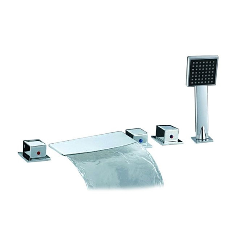 Robinet de baignoire romaine avec douche à main Juno Waterfall