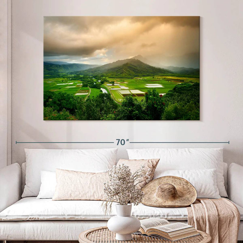 Alvord Hanalei Valley Fields, 34" H x 51" W
