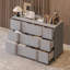 Commode élégante avec poignée en métal, armoire de rangement à miroir avec 6 tiroirs pour la chambre à coucher et le salon