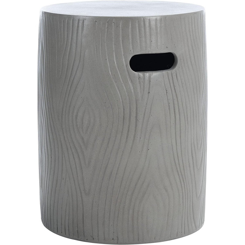 McBrine Concrete Top End Table, Dark Gray
