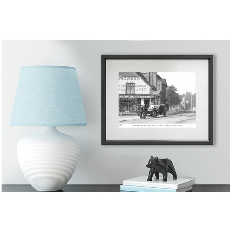Wokingham, An Early Rolls Royce In Broad Street 1906 by Francis Frith - Single Picture Frame Print, 28cm H x 36cm W x 2.3cm D