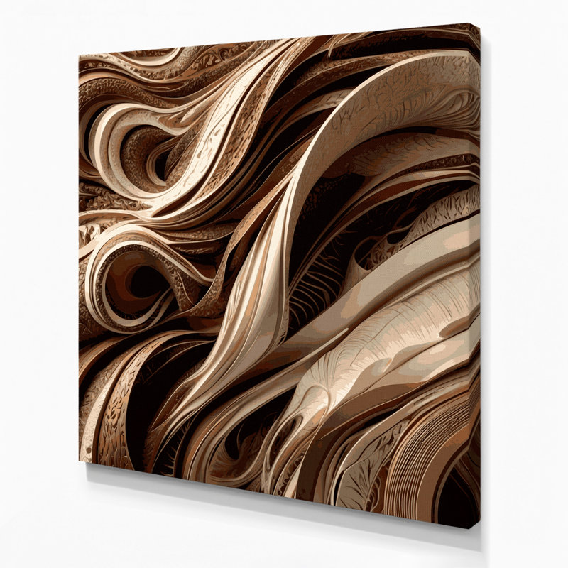 Art mural sur toile Biomorphic Abstraction 16, H 16 po x l 16 po