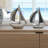 Modern Decorative Metal Sailboat Sculpture For Decoratins For Living Room - Nautical Decorative Objects And Figurine Statues For Home Decor Accent - 13", Silver-1878620059
